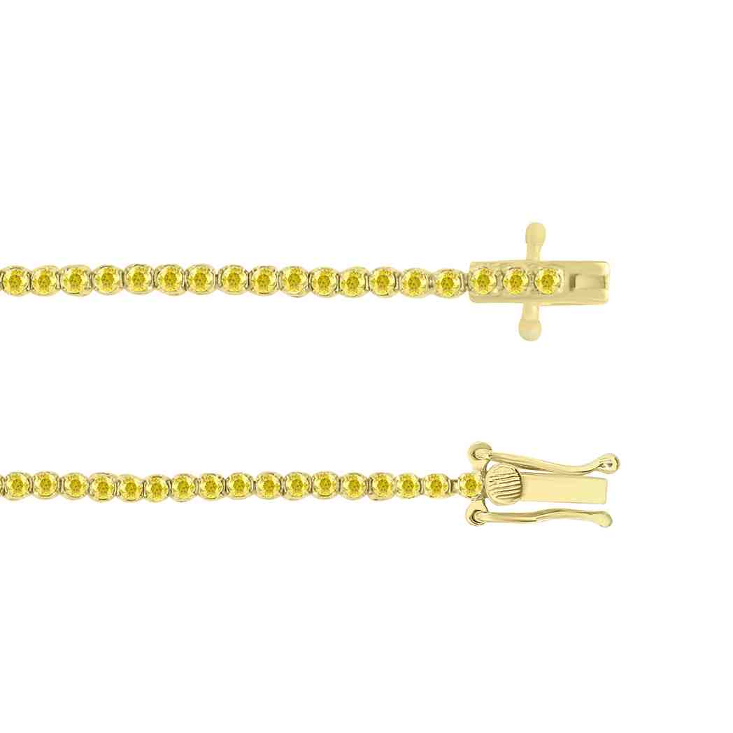 Tiger Prong Tennis Yellow Sapphire Brecelet BR1A100L700YS